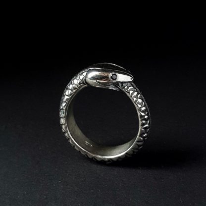 Silver ouroboros ring – Belly Of The Snake