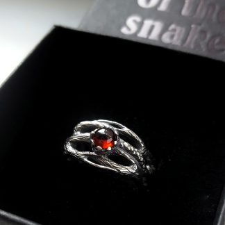 garnet twig ring