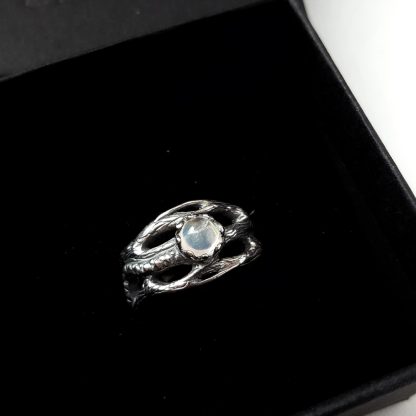 moonstone twig ring