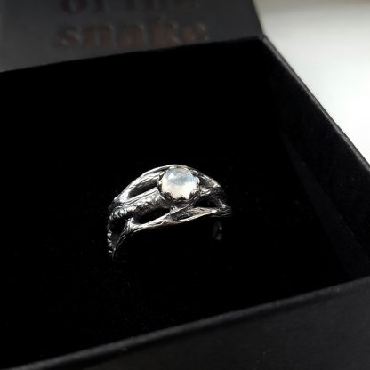 moonstone twig ring