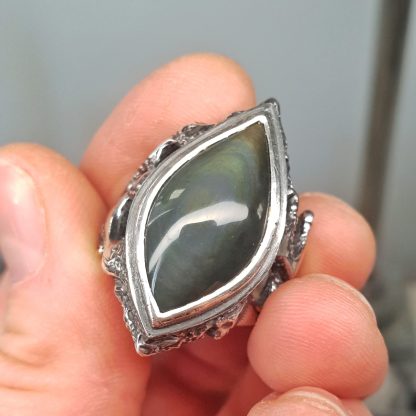 Rainbow obsidian ring - US 8 - Image 7