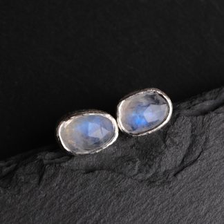 Moonstone stud earrings