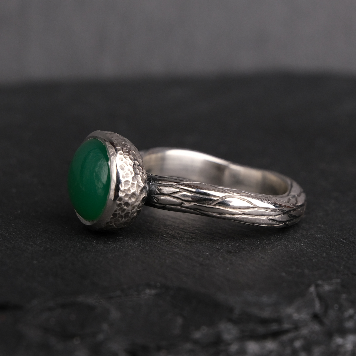 Twig ring with chrysoprase - US 5 (15.7) - Image 3