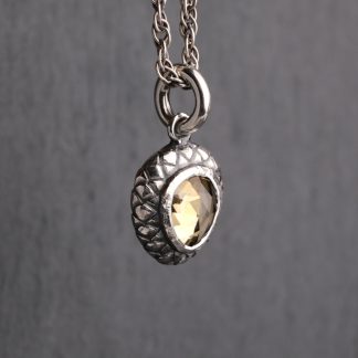 Snakeskin pendant - citrine