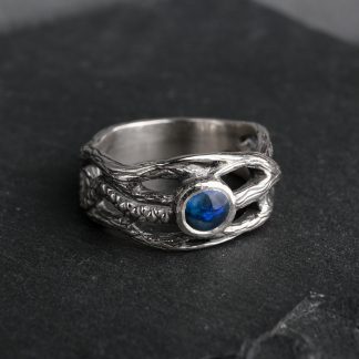 Twig ring with Australian opal - US 9 (18.9 - 19)